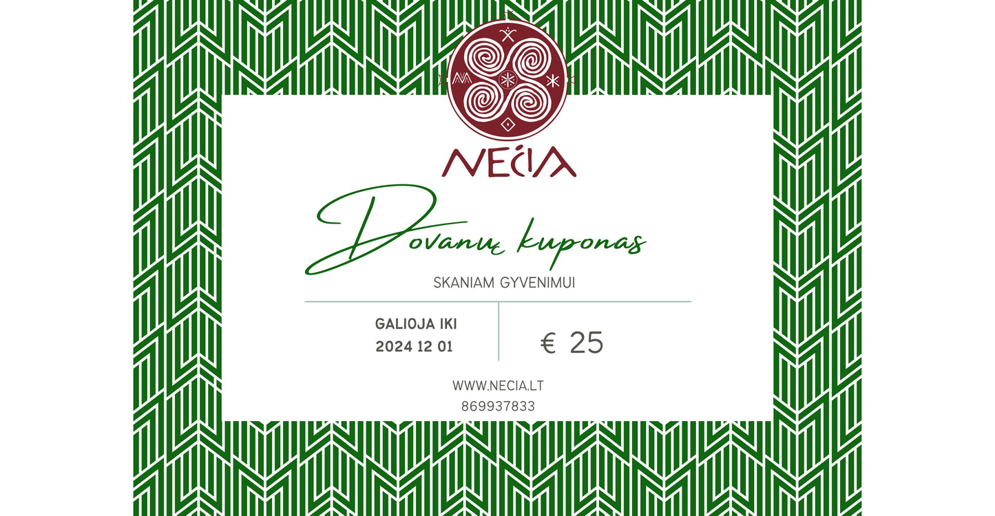 Dovanų kuponas - Skaniam Gyvenimui (25Eur, 50Eur arba 100Eur)